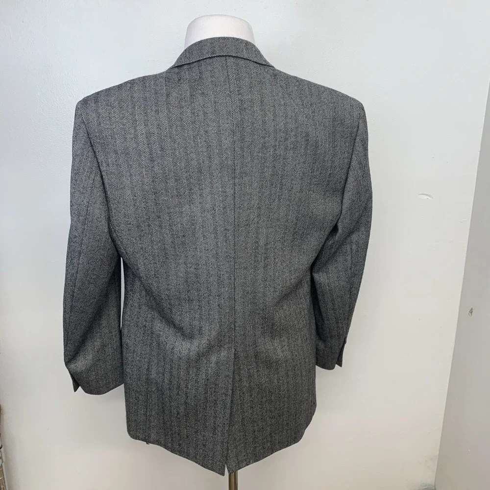 Botany Five Hundred Lambswool Herringbone Sport Coat 39 Short Jacket Blazer Work